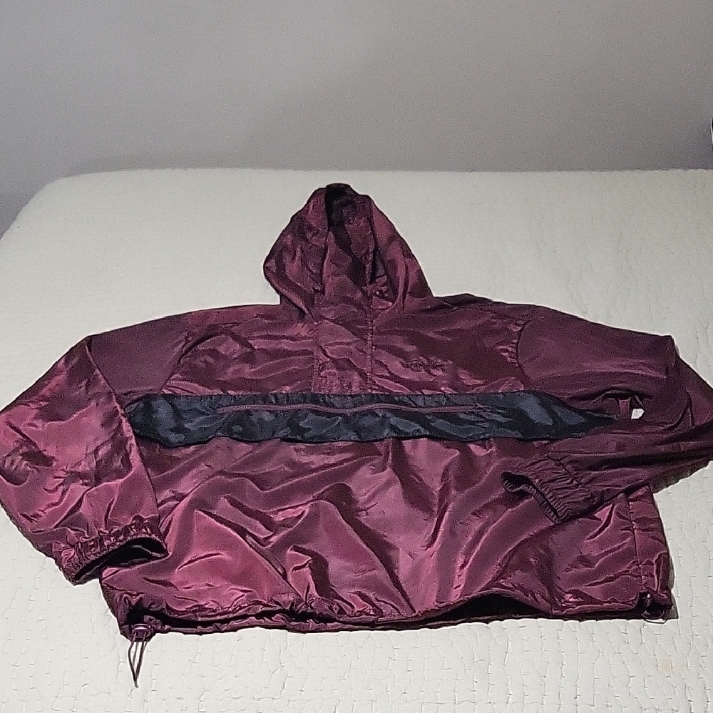Primitive Skateboard Burgundy Hooded Windbreaker Jacket Mens 3XL